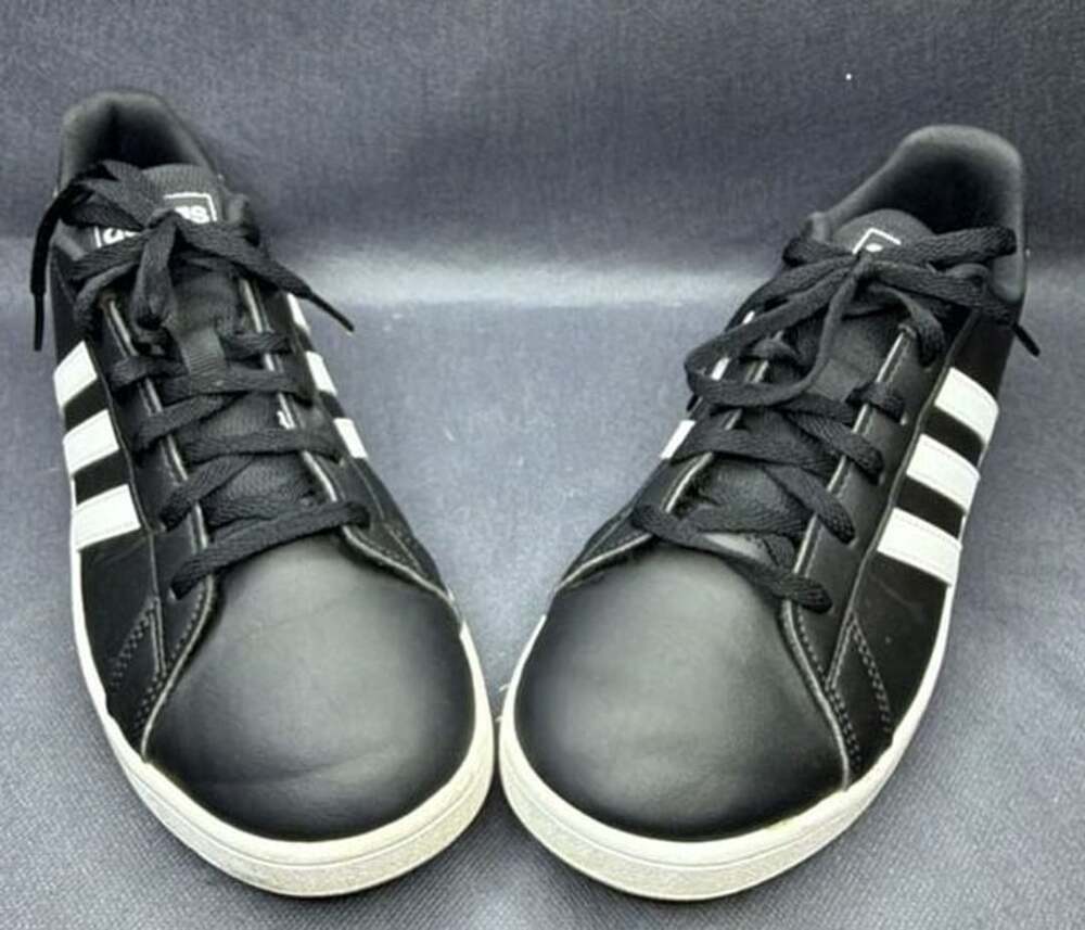 Adidas Grand Court 2.0 Black and White Sneakers Boys Size 6